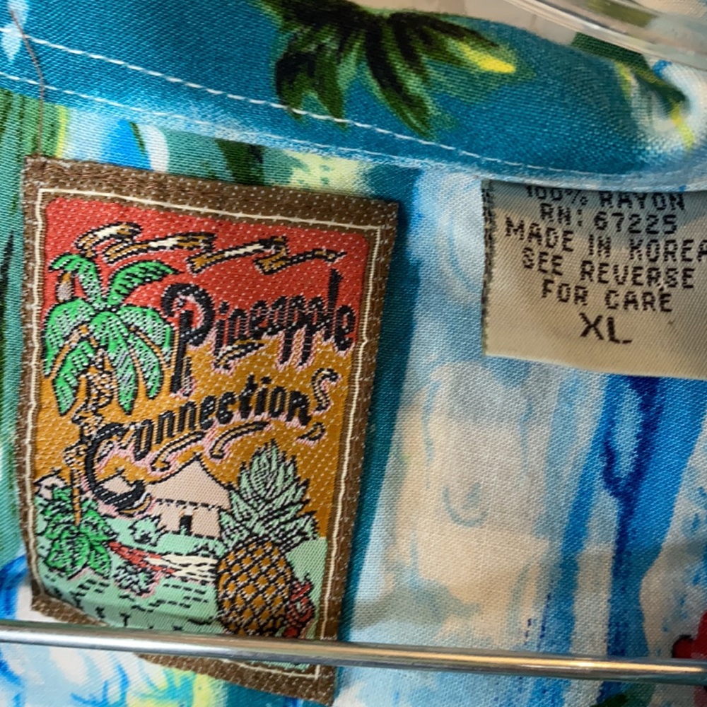 Pineapple Connection Tropical Button Down Shirt Xl - image 5